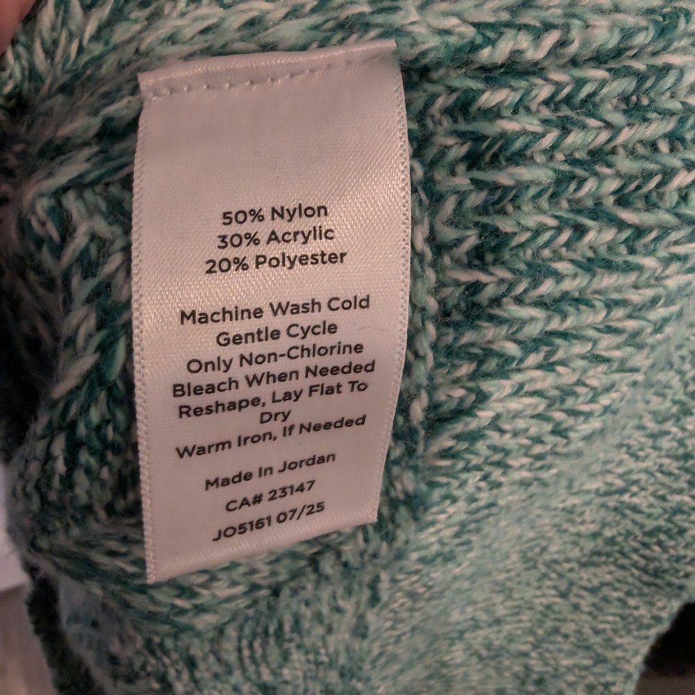 Talbots Basketweave Split Neck Sweater - Marled S… - image 3